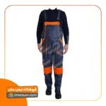 لباس کار دوبنده ست ورکی مشکی نارنجی