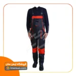 لباس کار دوبنده ست ورکی مشکی قرمز